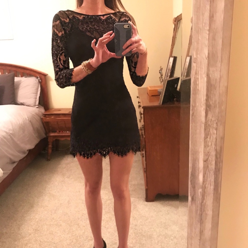 Black Lacy Cocktail Dress